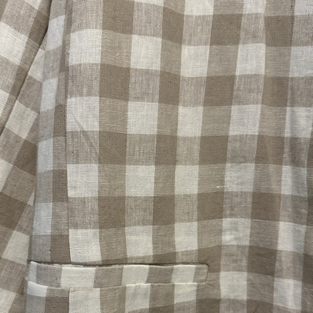 A New Day Beige Gingham Blazer - Picture 3 of 5